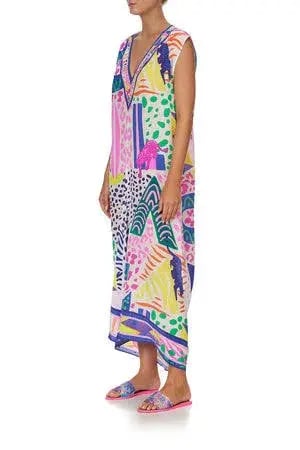 Camilla Bonza Babe Sleeveless Drape Back Dress Print Size S/M photo 4