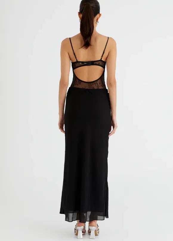 Benni Gabriel Maxi Dress Black Size 6 photo 3