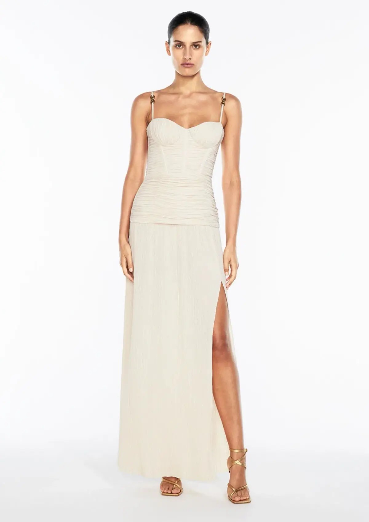 Manning Cartell Double Time Pleat Dress In Nougat Size 8 photo 3