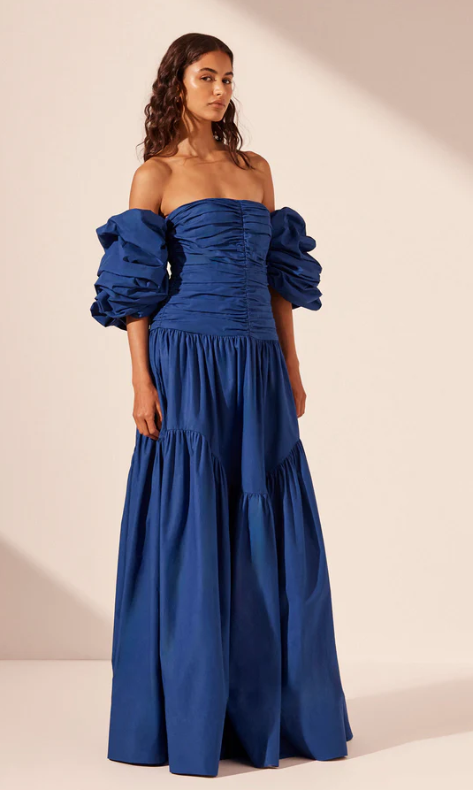 Shona Joy Maiori Contour Ruched Maxi Dress - Azure photo 7