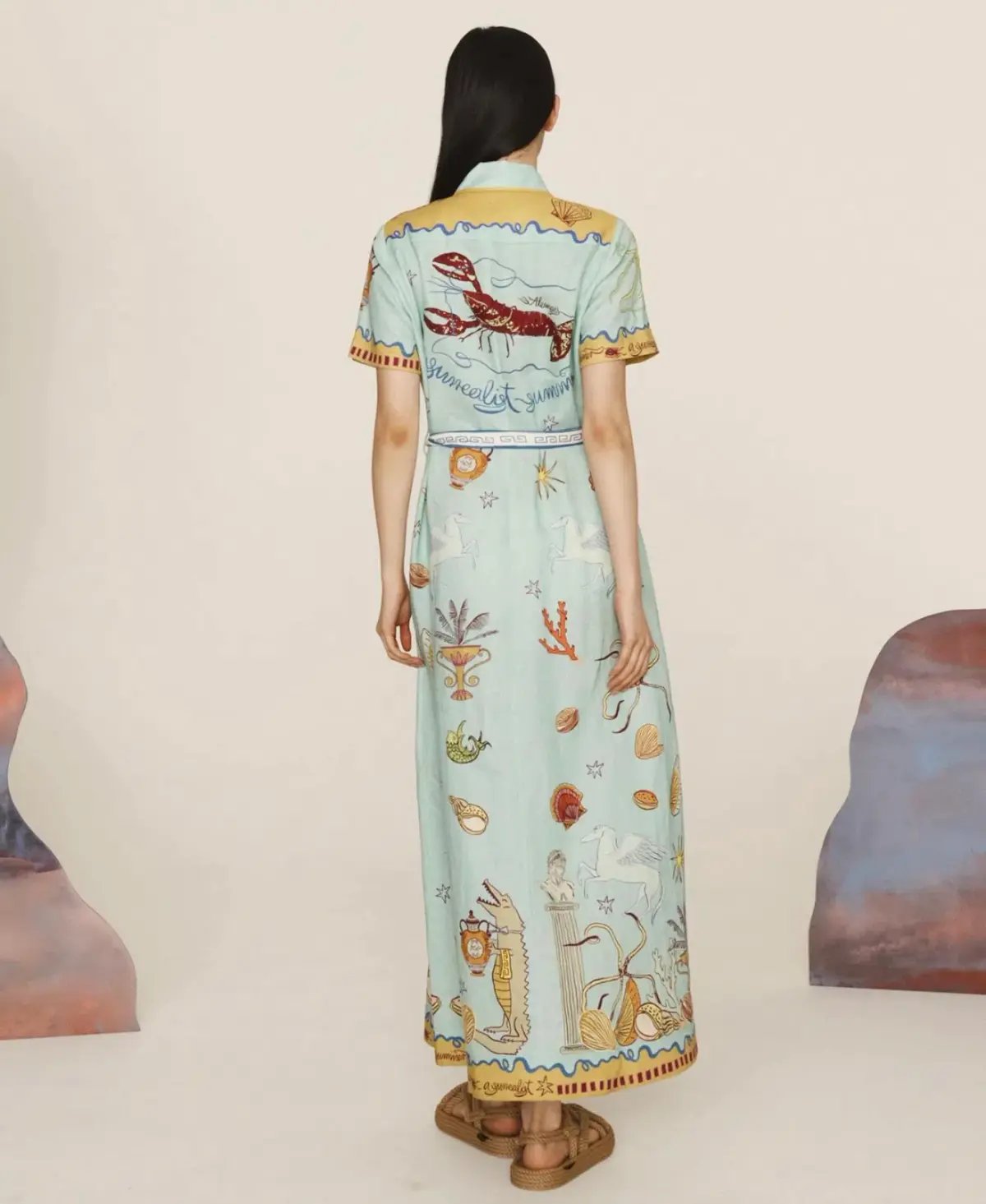 Alemais Surrealist Summer Shirtdress Size 16 photo 3