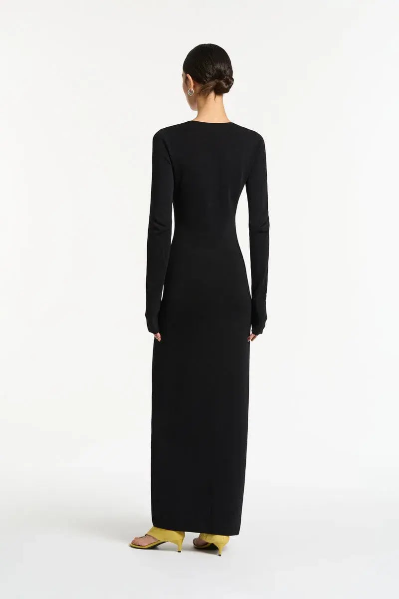 Sir the Label Kinetic Beaded Long Sleeve Maxi Dress Black Size 1 / AU 8 photo 2