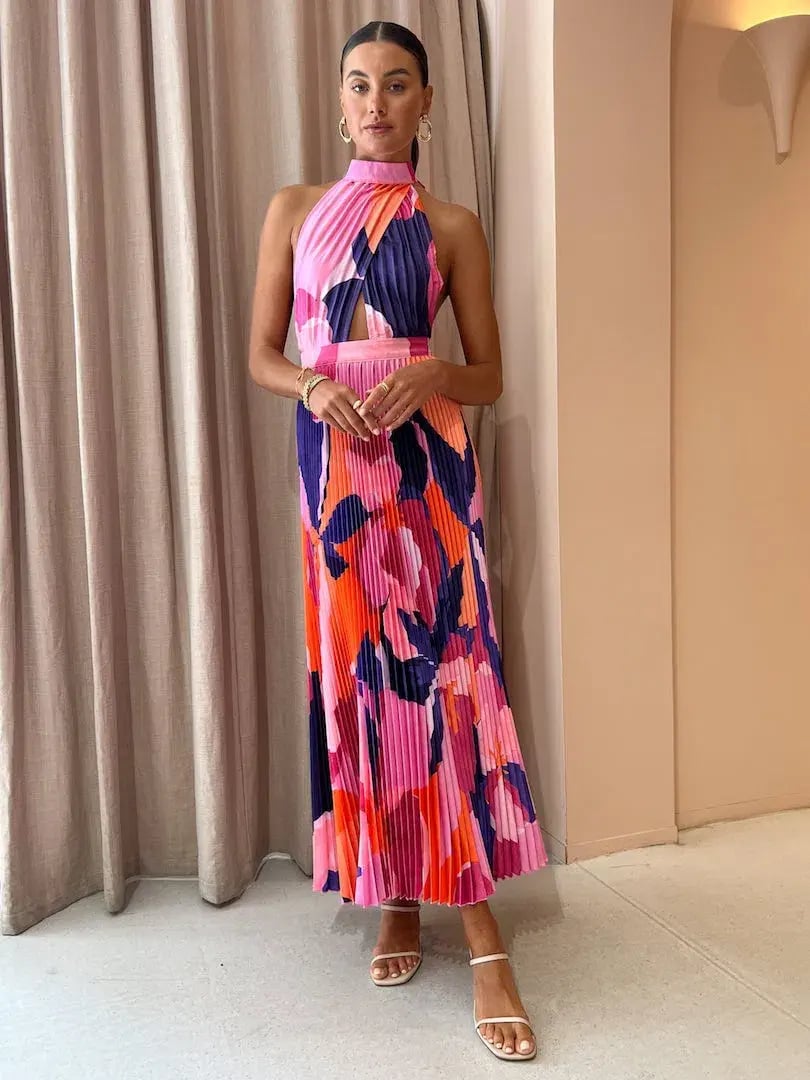 Lidee Renaissance Gown in Capri Print Pink Size 6 / XS photo 2
