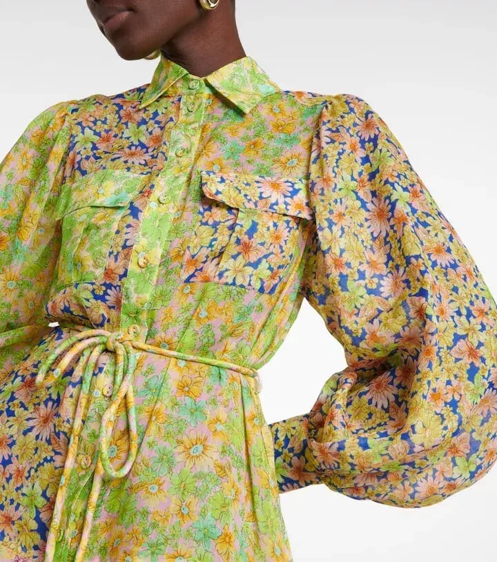 Alemais Daisy Patchwork Long Sleeve Shirt Dress Size XL AU 14/US 10 photo 6