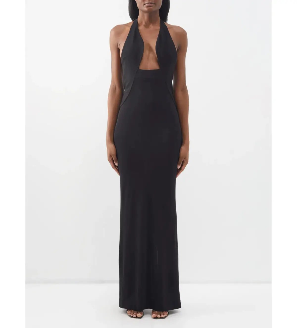 Christopher Esber Tailored Slope Halter Dress Black Size AU 6 photo 3