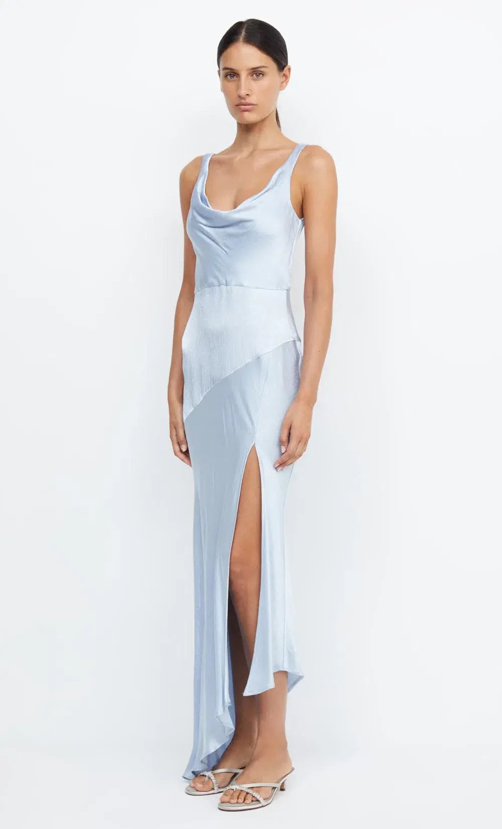 Bec & Bridge Moon Dance Cowl Dress Dusty Blue Size 10 photo 2