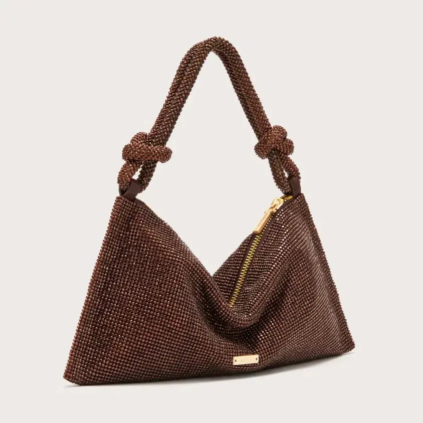 HERA NANO RHINESTONE SHOULDER BAG Brown Java photo 2