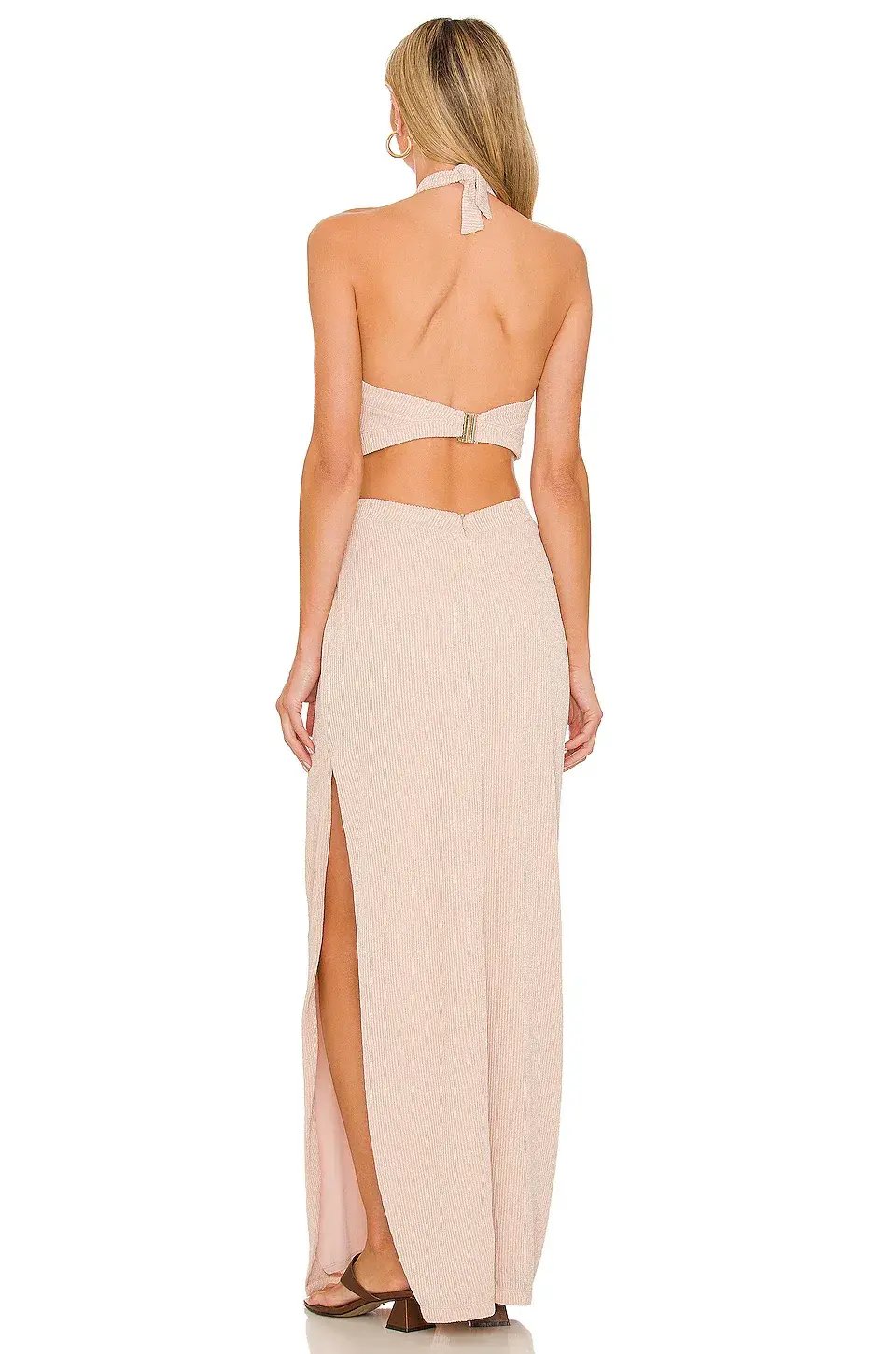 Rumer Cassidy Maxi Dress in Nude Size S photo 4