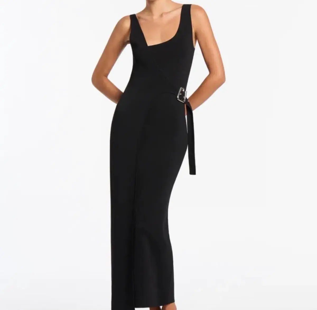 Sir The Label Modernist Belted Dress Black Size 8 photo 2