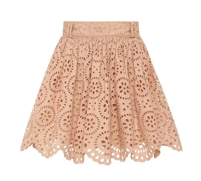 Aje Salita Broderie Skirt Beige Size 10 photo 2