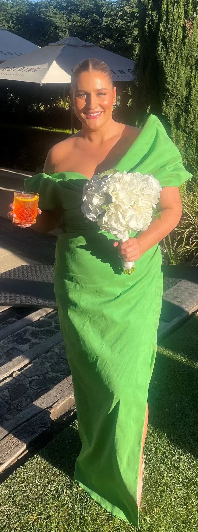 Rachel Gilbert Gia Gown Green Size 5 AU 16 photo 5