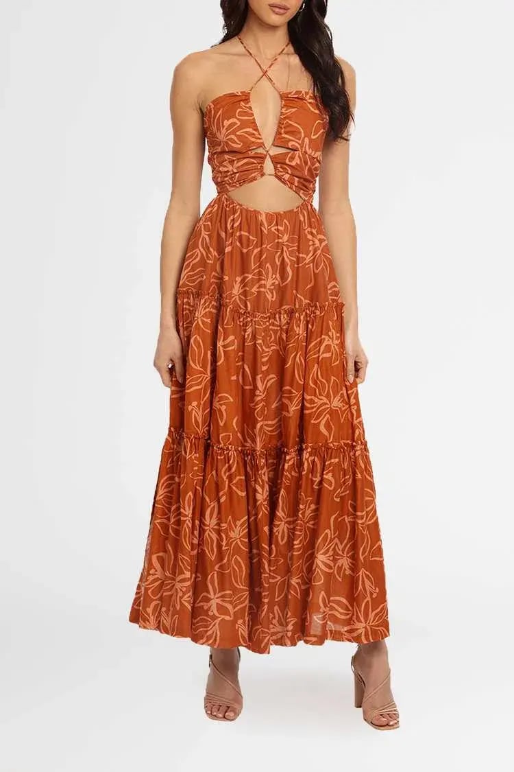 Bec and Bridge Aurora Maxi Dress Brown Size 6 photo 2