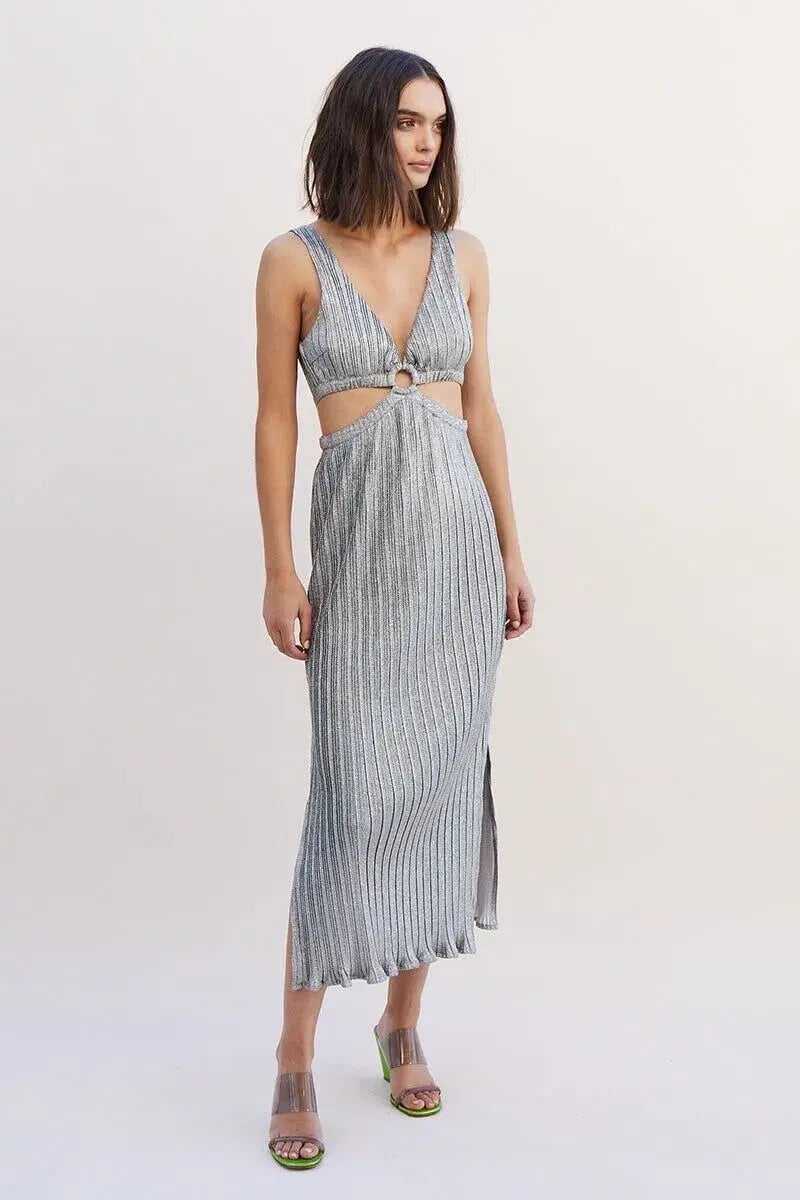 Suboo Ana Sleeveless Maxi Dress Silver Size XS / AU 6 photo 2