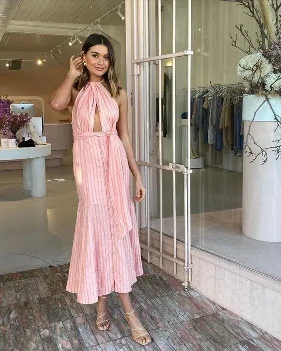 Significant Other Luna Maxi Dress Peach Size 12 photo 2