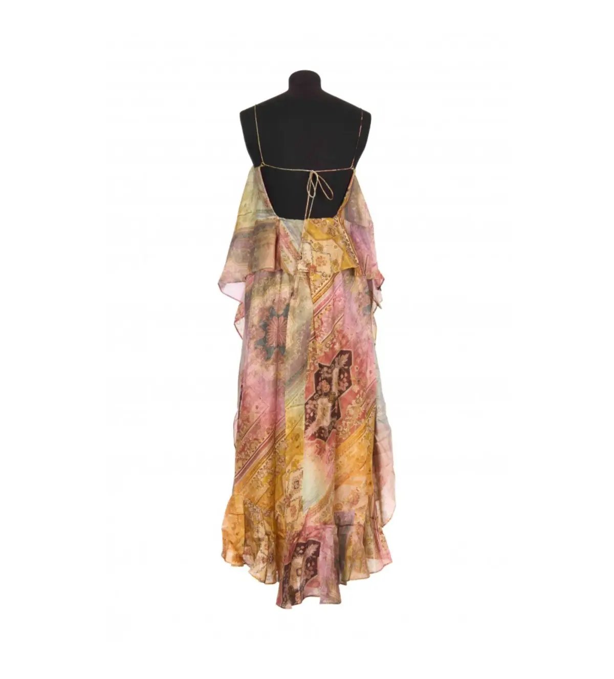 Zimmerman Tallow Ruffle Maxi Dress Multi Size 14 photo 6