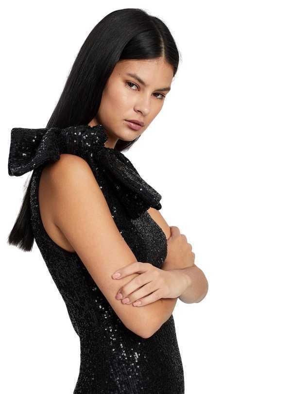 By Johnny Astrid Shine Tied-Up Midi black size 10 photo 4