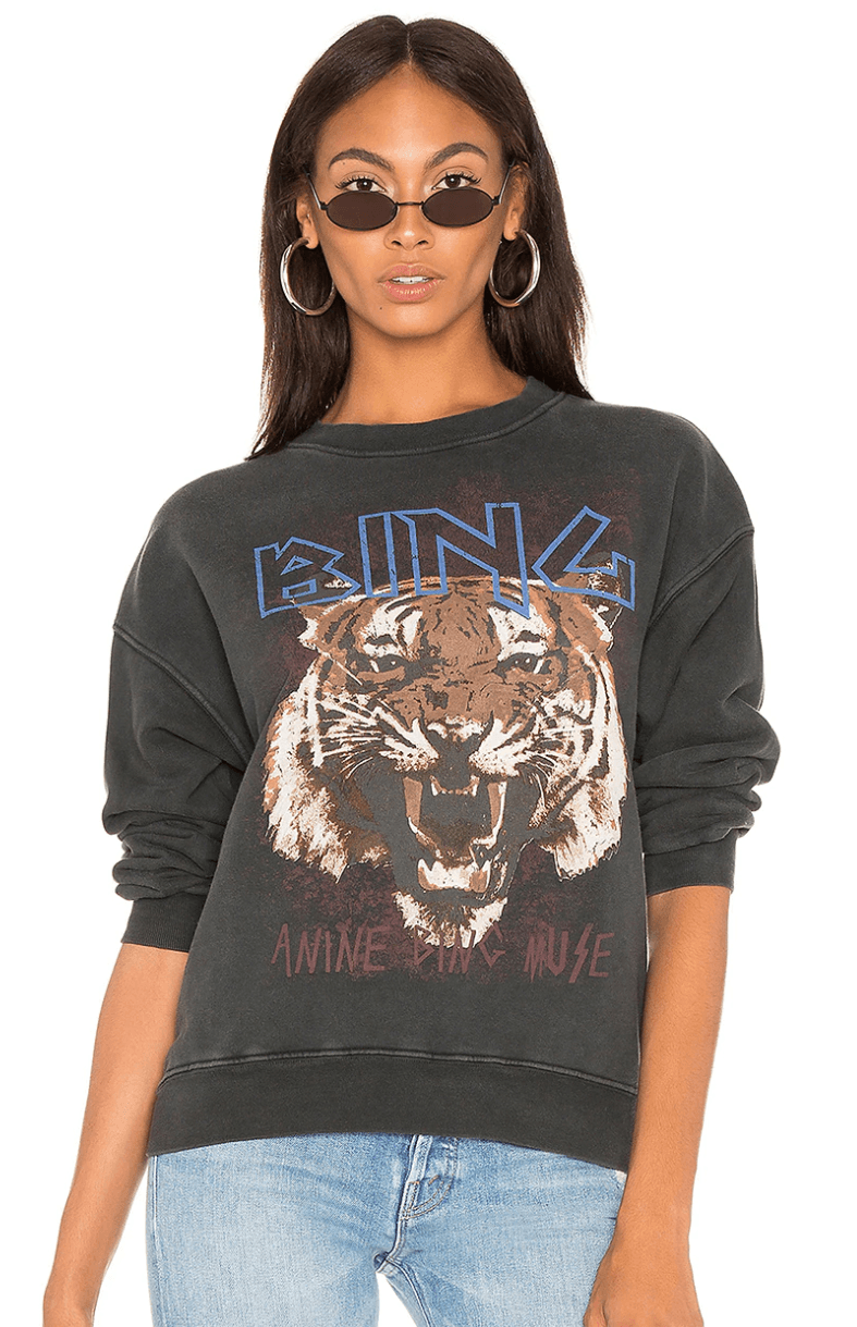 Anine Bing Tiger Sweatshirt Black Size S / AU 8 photo 2
