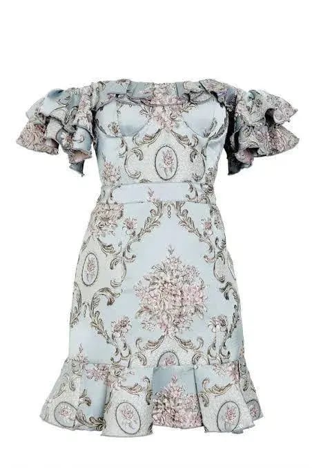 We Are Kindred Mollie Off the Shoulder Dress Grey Size AU 10 photo 3