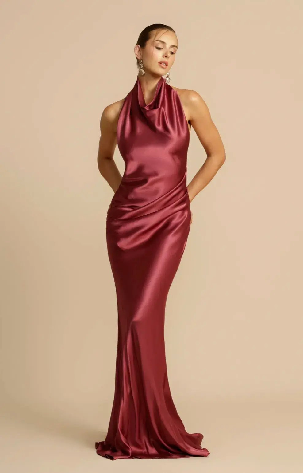 Arcina Ori Gaia Dress Burgundy Size XS Altered Shorter photo 2