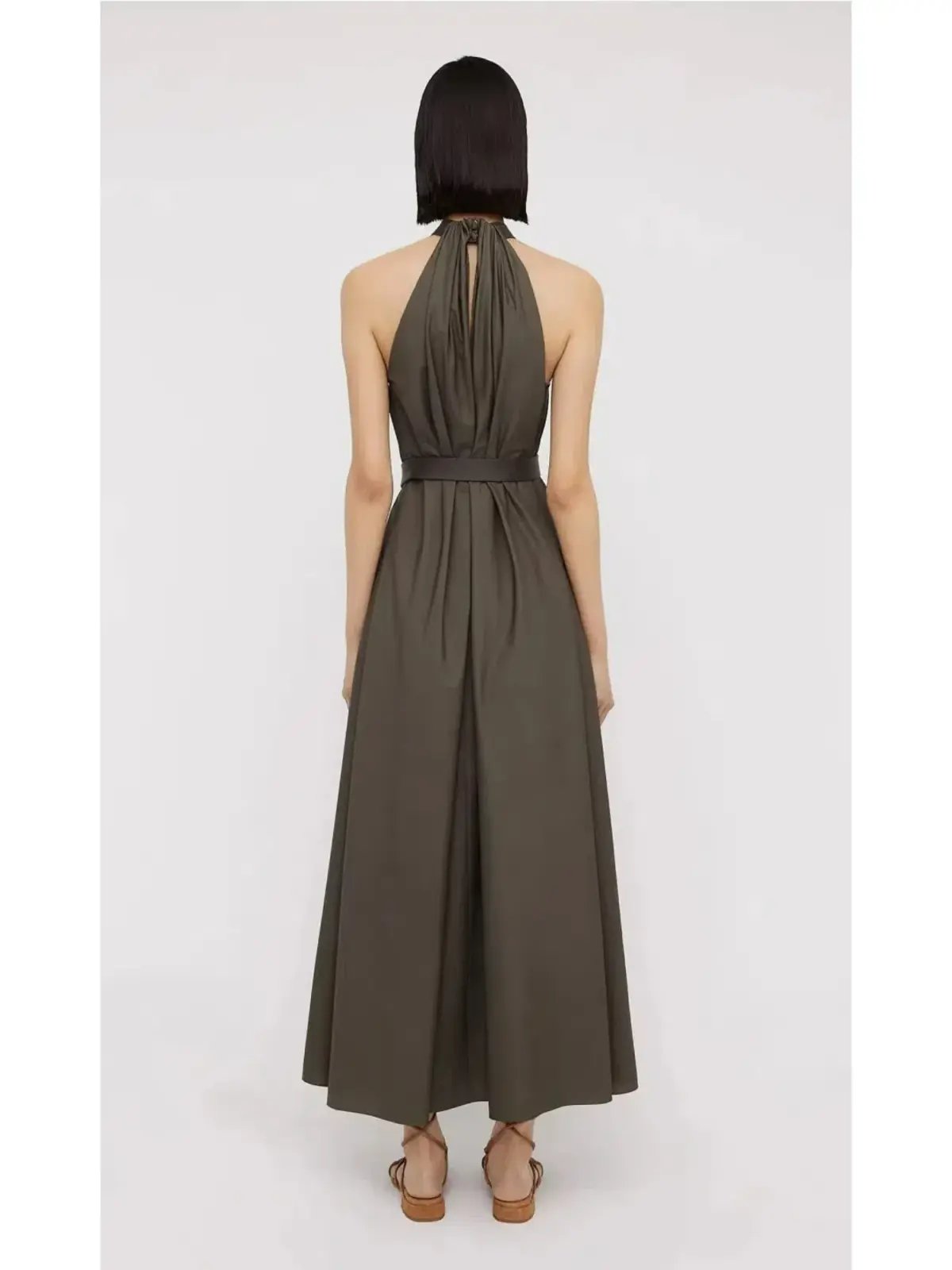 Scanlan Theodore Cotton Strapping Dress Jungle Green Size AU 8 photo 2