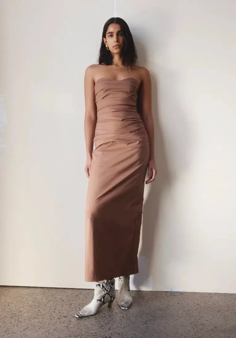 Sir the Label Alba Strapless Maxi Dress Gown in Mocha Size 2 / AU 10 / M photo 5