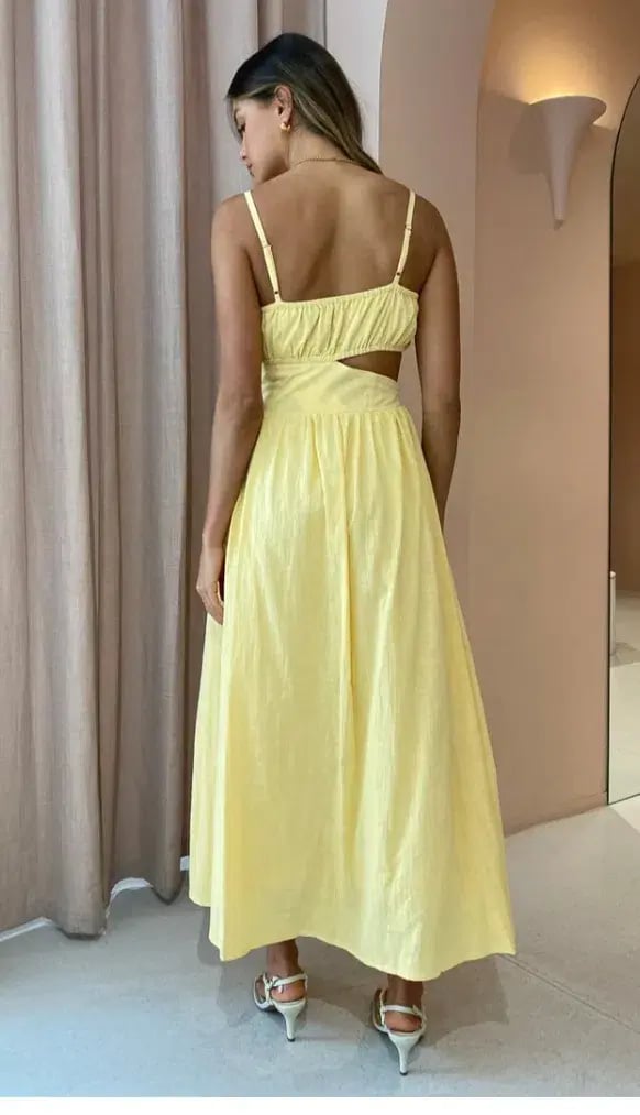 By Nicola Romantica Maxi Dress Yellow Size 8 photo 2