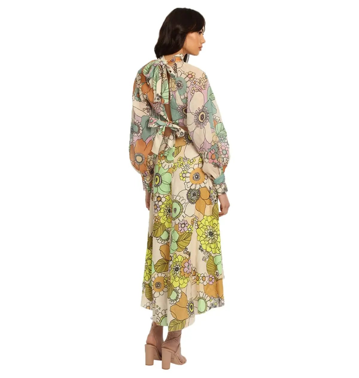 Alemais Farrah Maxi Dress Multi Floral Size AU 10 photo 3
