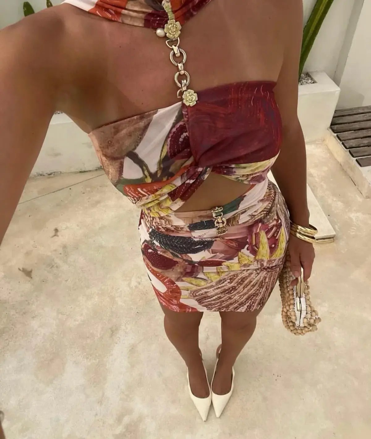 She is Olla Geneva Mini Dress Victor Print Size 8 photo 5
