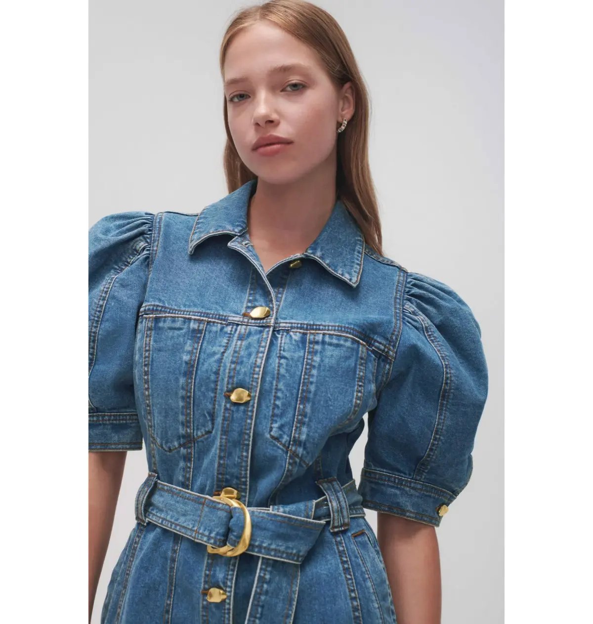 Aje Adriana Puff Sleeve Mini Dress 90's Wash Size AU 8 photo 2