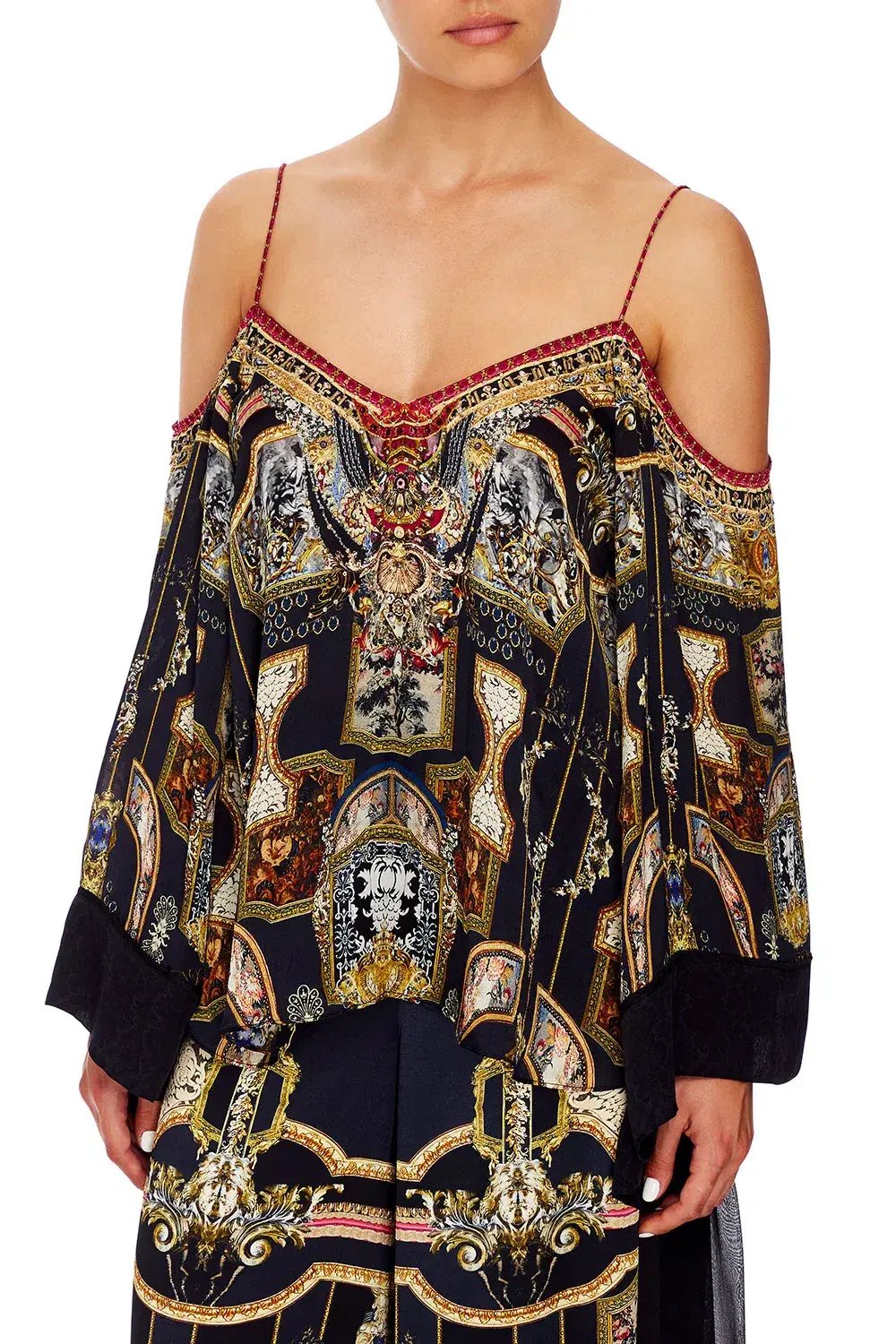 Camilla Flare Sleeve Top Midnight Meeting Size M / AU 12 photo 5
