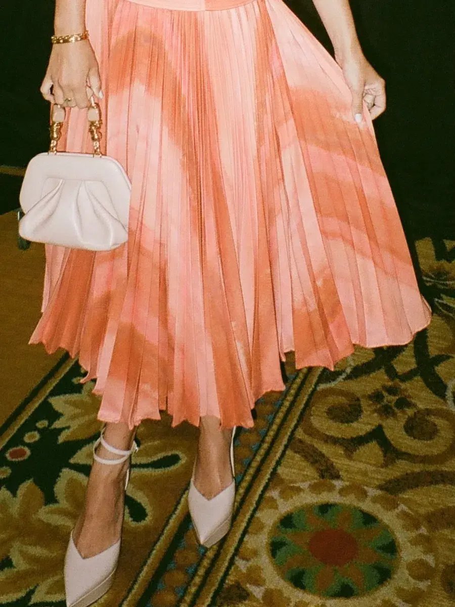 Acler Brayswick Midi Dress Melon Watercolour Size 12 photo 5