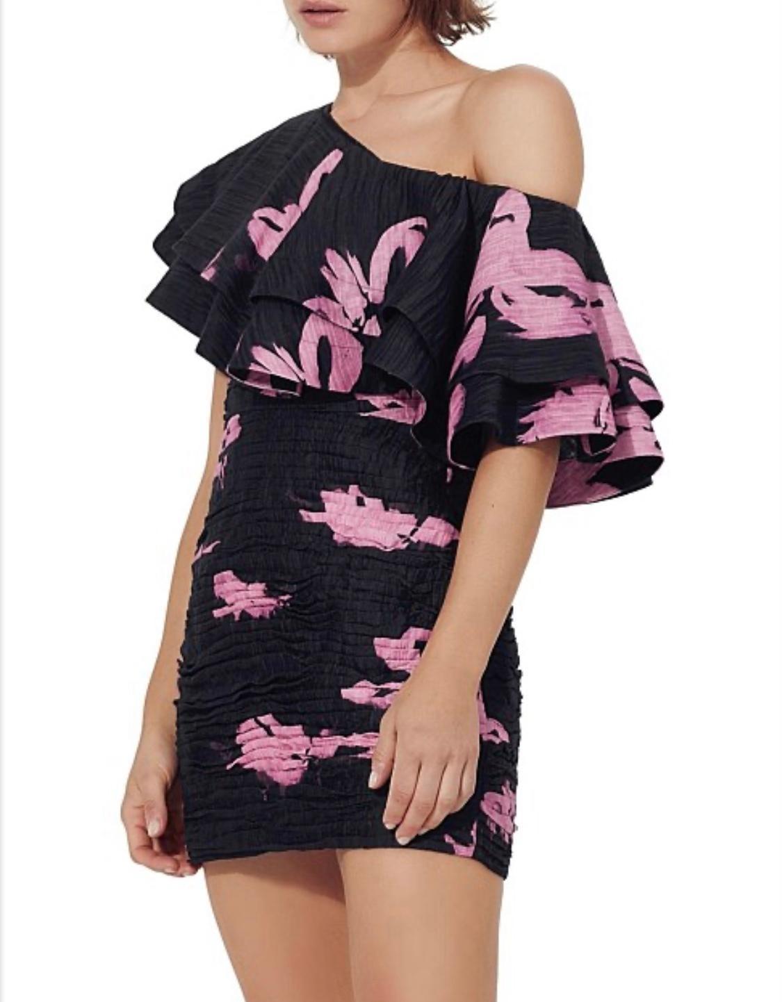 Aje Waves Mini Dress Print Size 8 photo 3