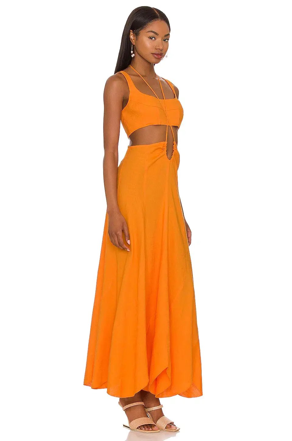 Cult Gaia Eileen Dress Apricot Orange Size XS photo 2