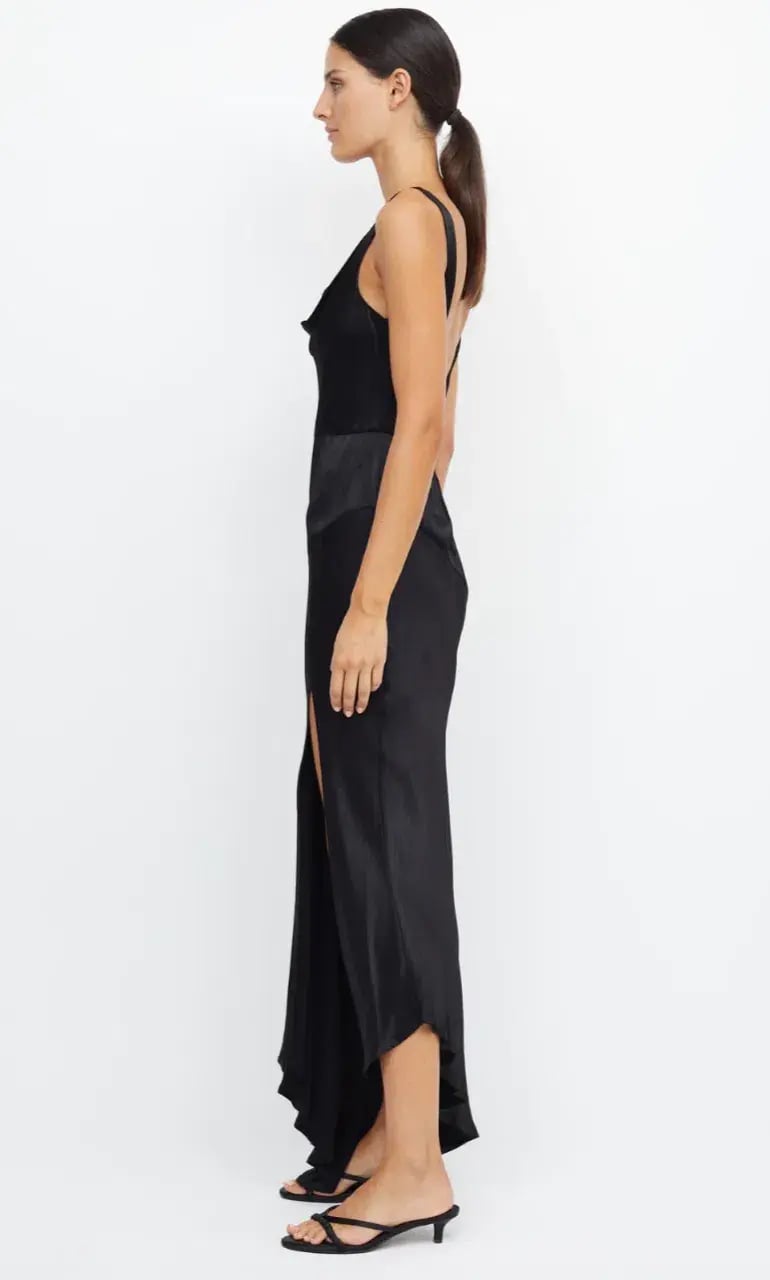 Bec & Bridge Moon Dance Cowl Dress in Black Size 6 photo 4