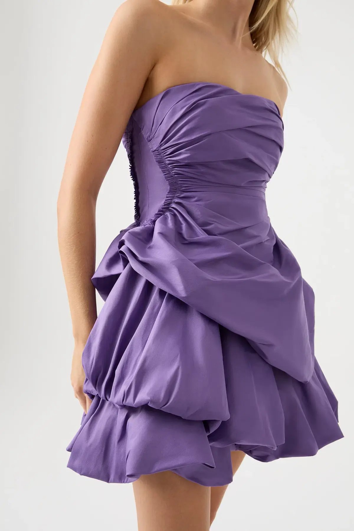 Aje Daybreak Strapless Mini Dress Deep Violet Size M / AU 10 photo 4