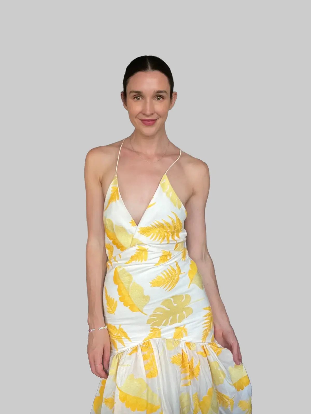 Acler Wray Dress Yellow Print Size 8 photo 3
