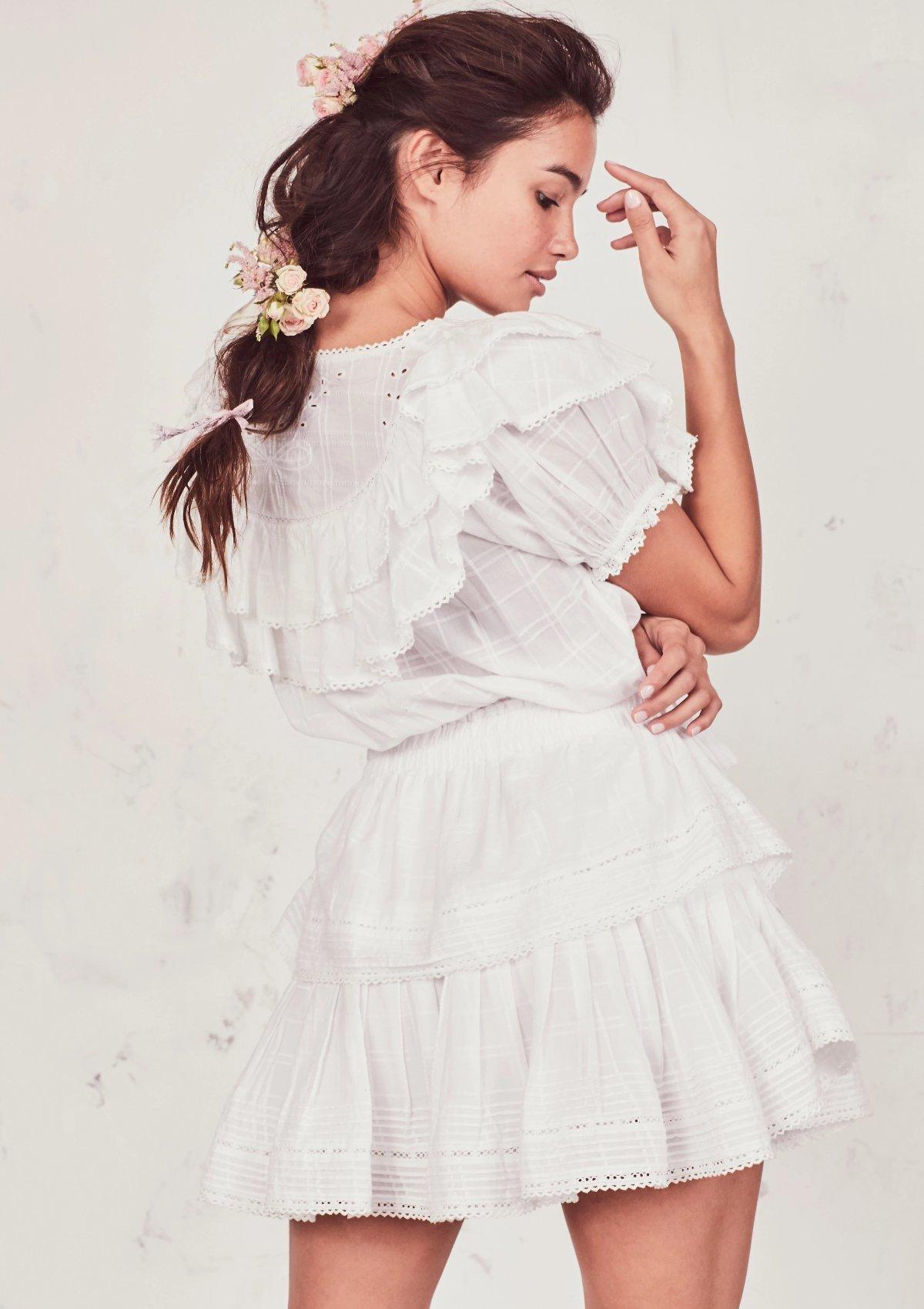Love Shack Fancy Liv Dress White Size AU 6 photo 2