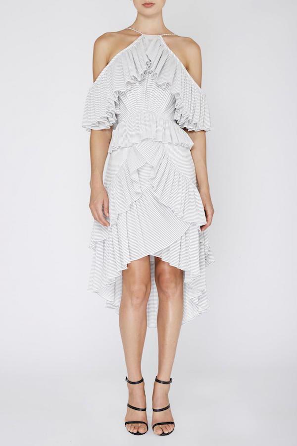 Acler Keppel Pleat Dress Grey Size 8 photo 2