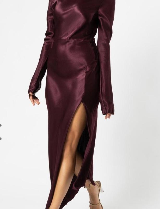 Bec & Bridge Caroline Long Sleeve Midi Dress Burgundy Size 8 photo 2
