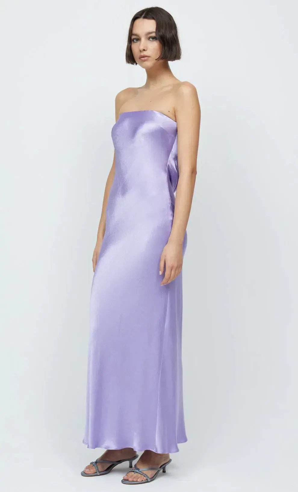 Bec & Bridge Moon Dance Strapless Midi Dress Lilac Size 8 / S photo 4