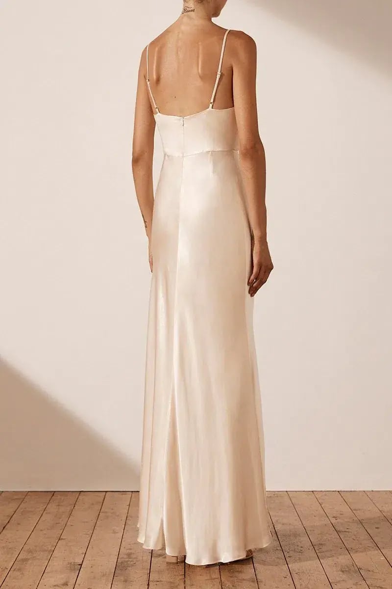 Shona Joy La Lune Cross Draped Maxi Dress Desert Cream Size 12 photo 2