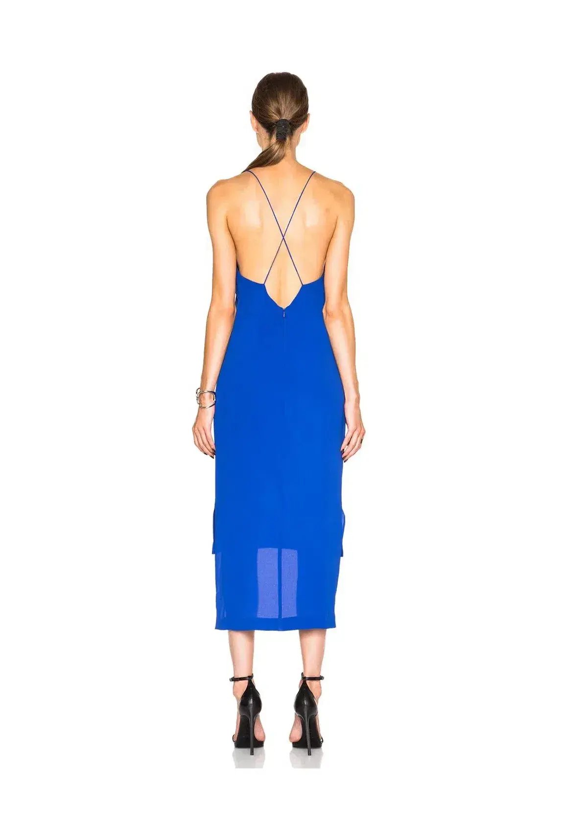 Dion Lee Fine Line Cami Slip Dress in Cobalt Blue Size 8 photo 4