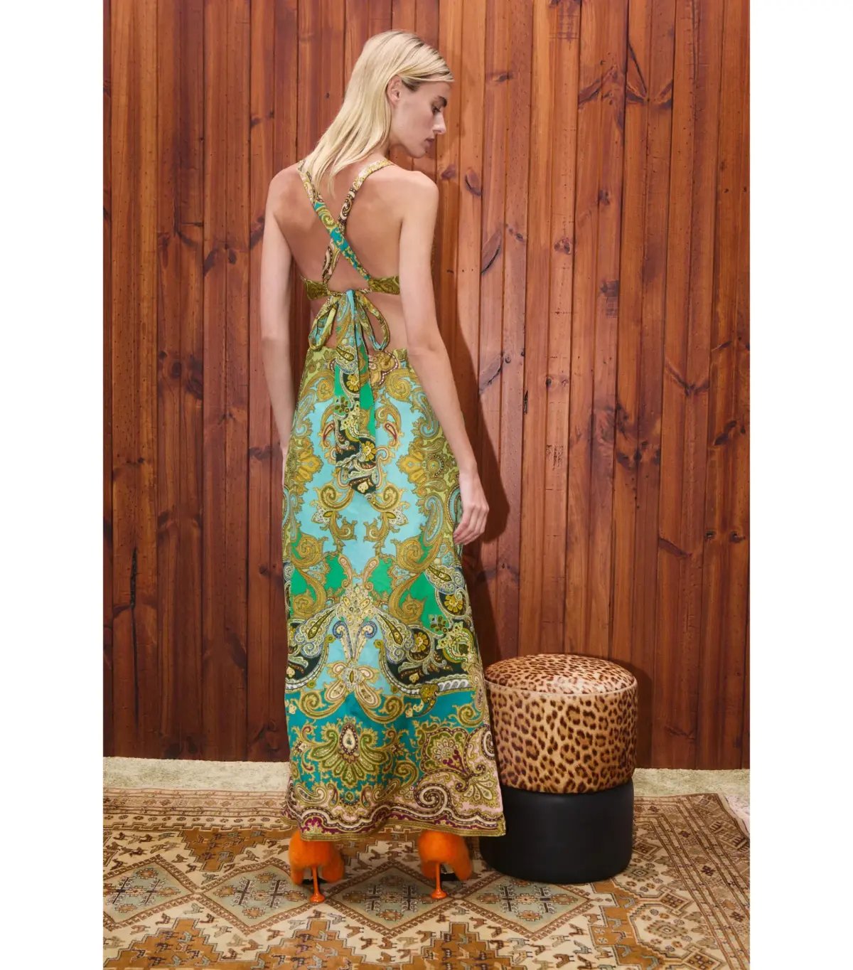 Alemais Clemenza Cut Out Midi Dress Multi Size AU 8 photo 3
