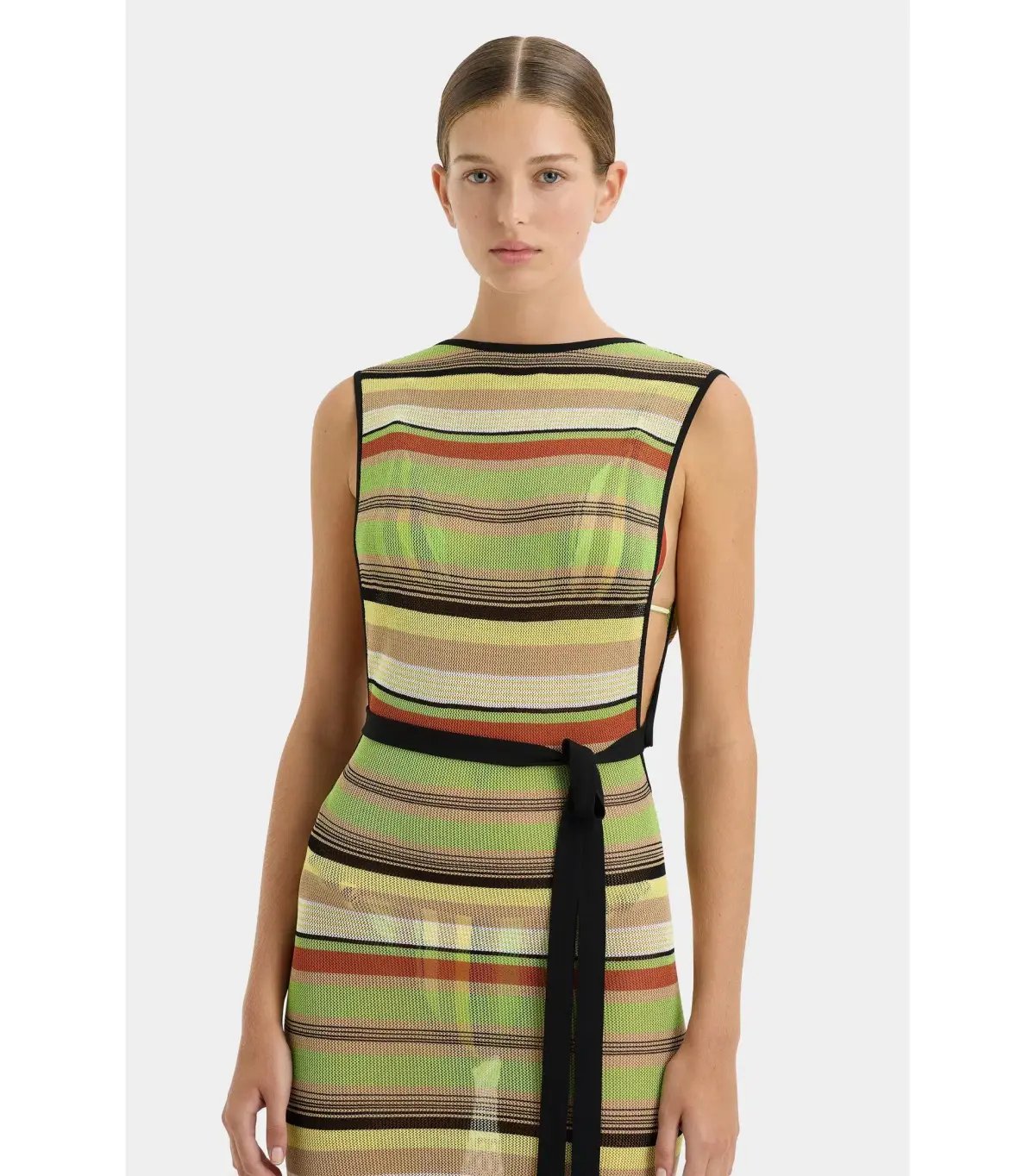 Sir The Label Coastline Tie Dress in Palm Stripe Size 2 / AU 10 photo 2