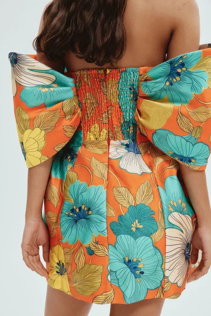 Alemais Piato Sculpt Mini Dress Floral Size 8 photo 3