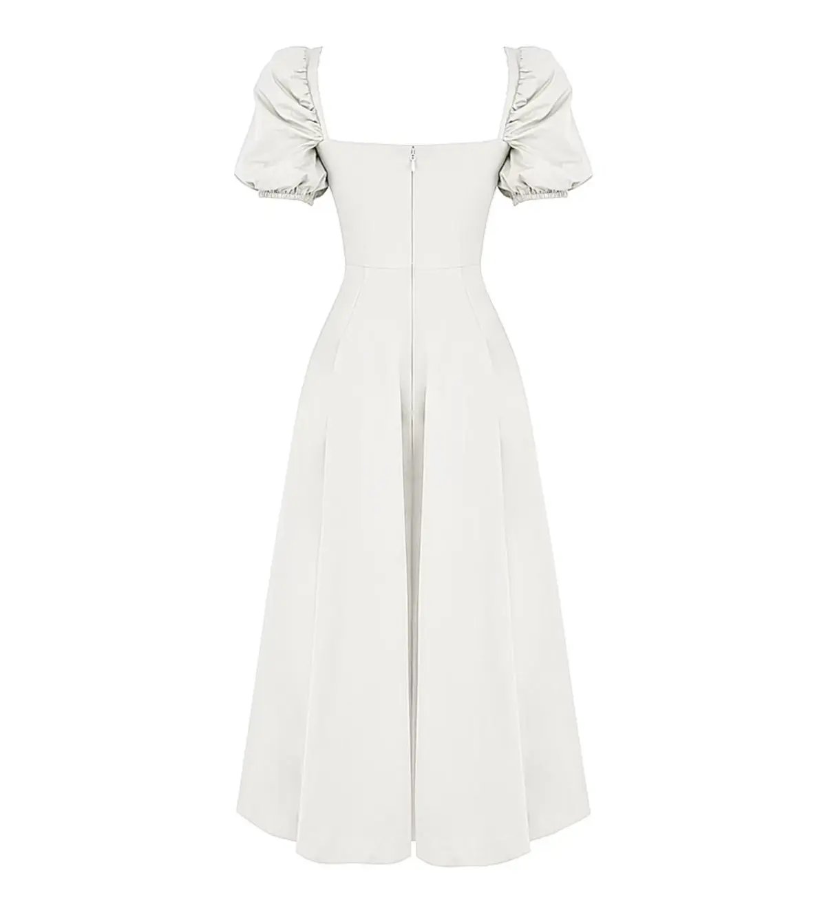 House of CB Tallulah Puff Sleeve Midi Sundress White Size 8/XS photo 6