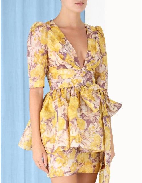 Zimmermann High Tide Peplum Mini Dress photo 3