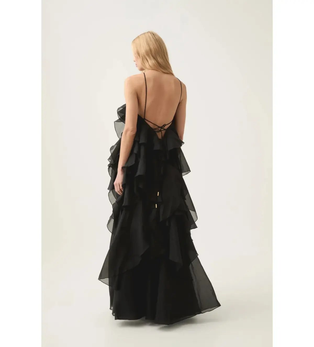 Aje Pandorea Layered Maxi Dress Black  Size 10 photo 2