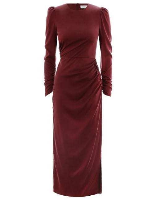 Zimmermann Draped Dress Burgundy Size 3/ Au 14 photo 4