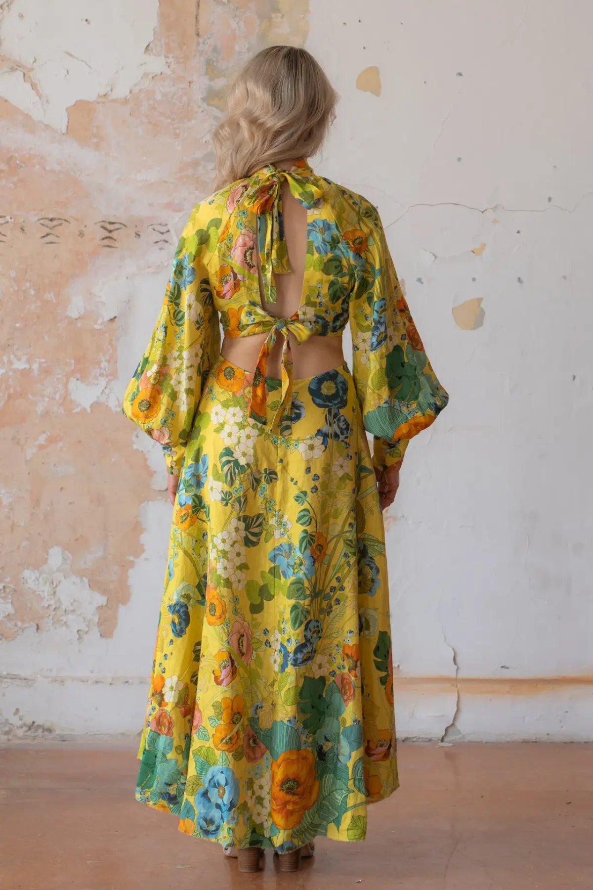 Alemais Cresida Cutout Midi Dress Print Size AU 10 photo 4